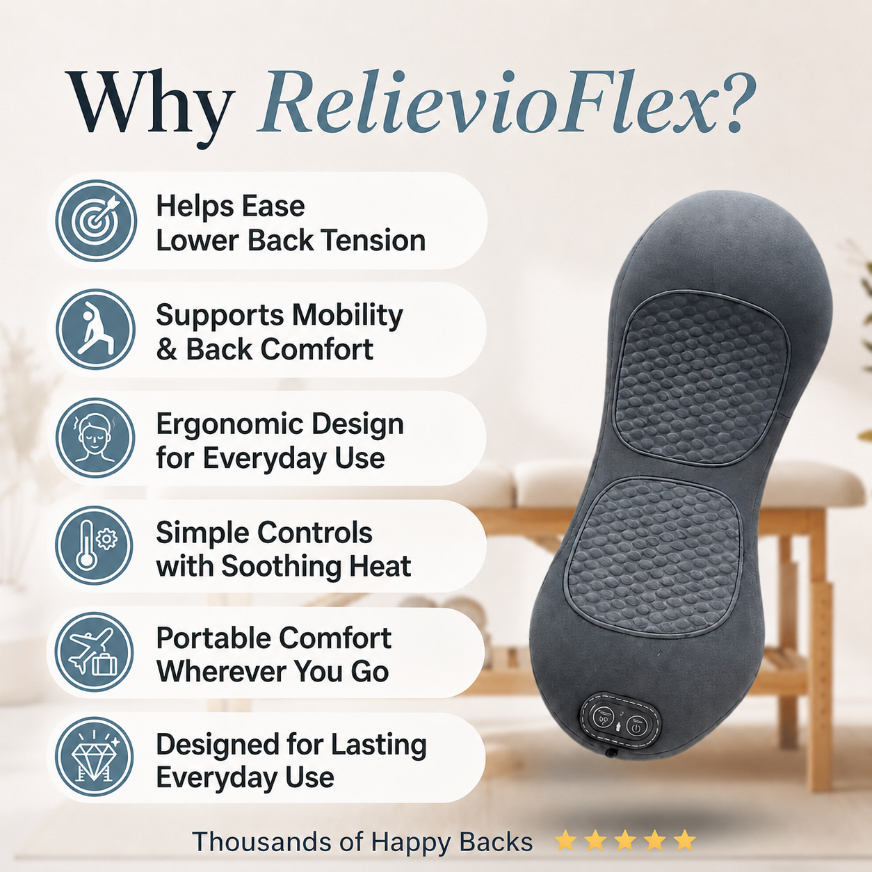 SpineFlexor 3-in-1 Back Relief Massager 50% OFF