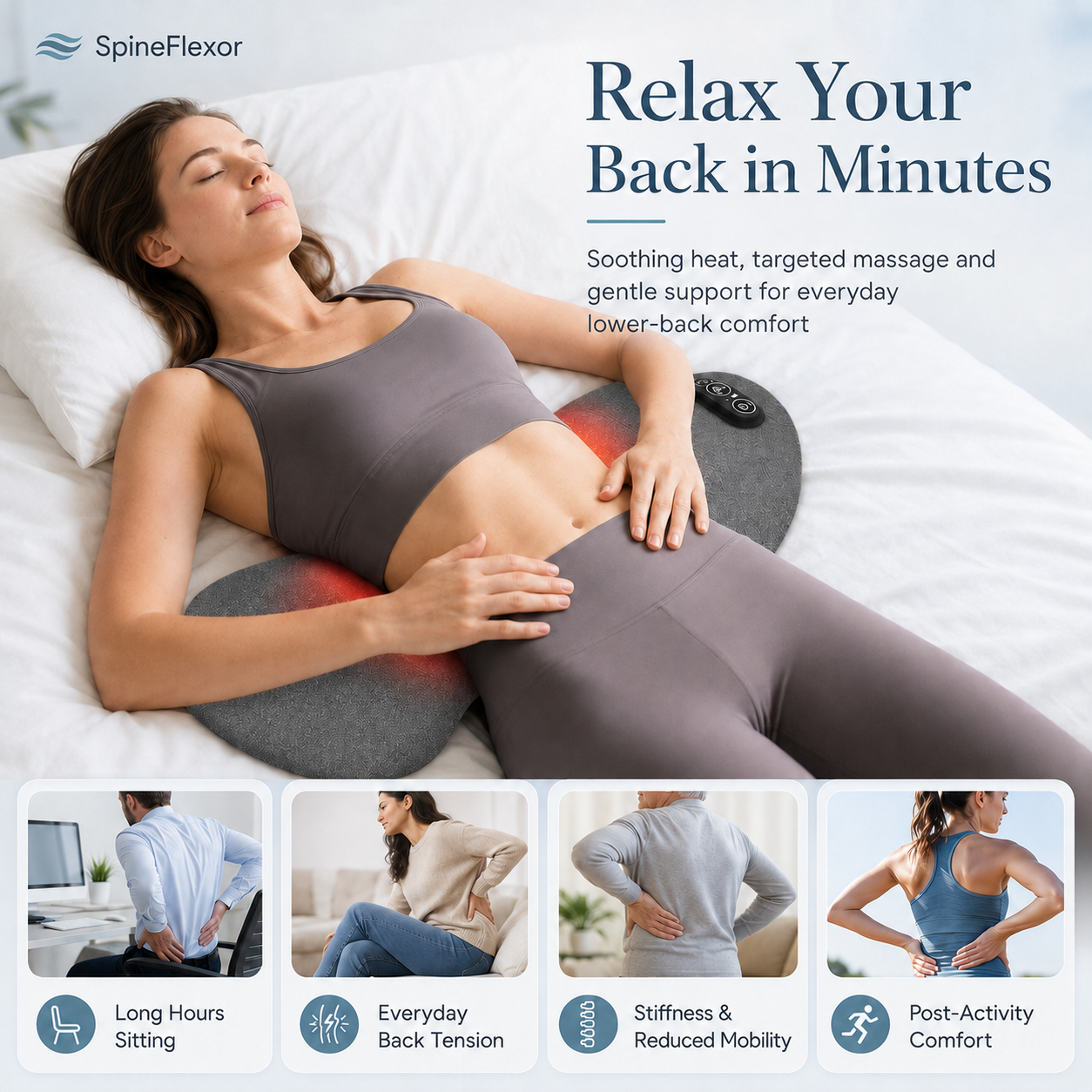 SpineFlexor 3-in-1 Back Relief Massager 50% OFF