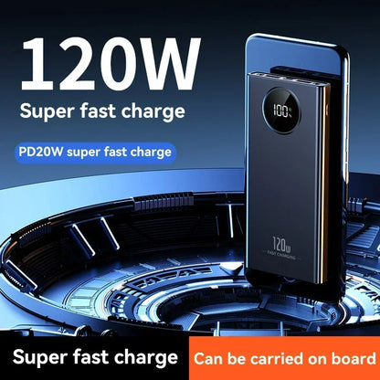120W Power BankSuper Fast Charging 80000mah Ultralarge Capacity For Mobile Power External Battery For Iphone Xiaomi Samsung